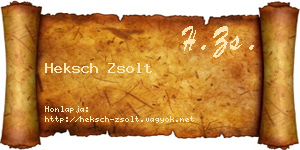 Heksch Zsolt névjegykártya
